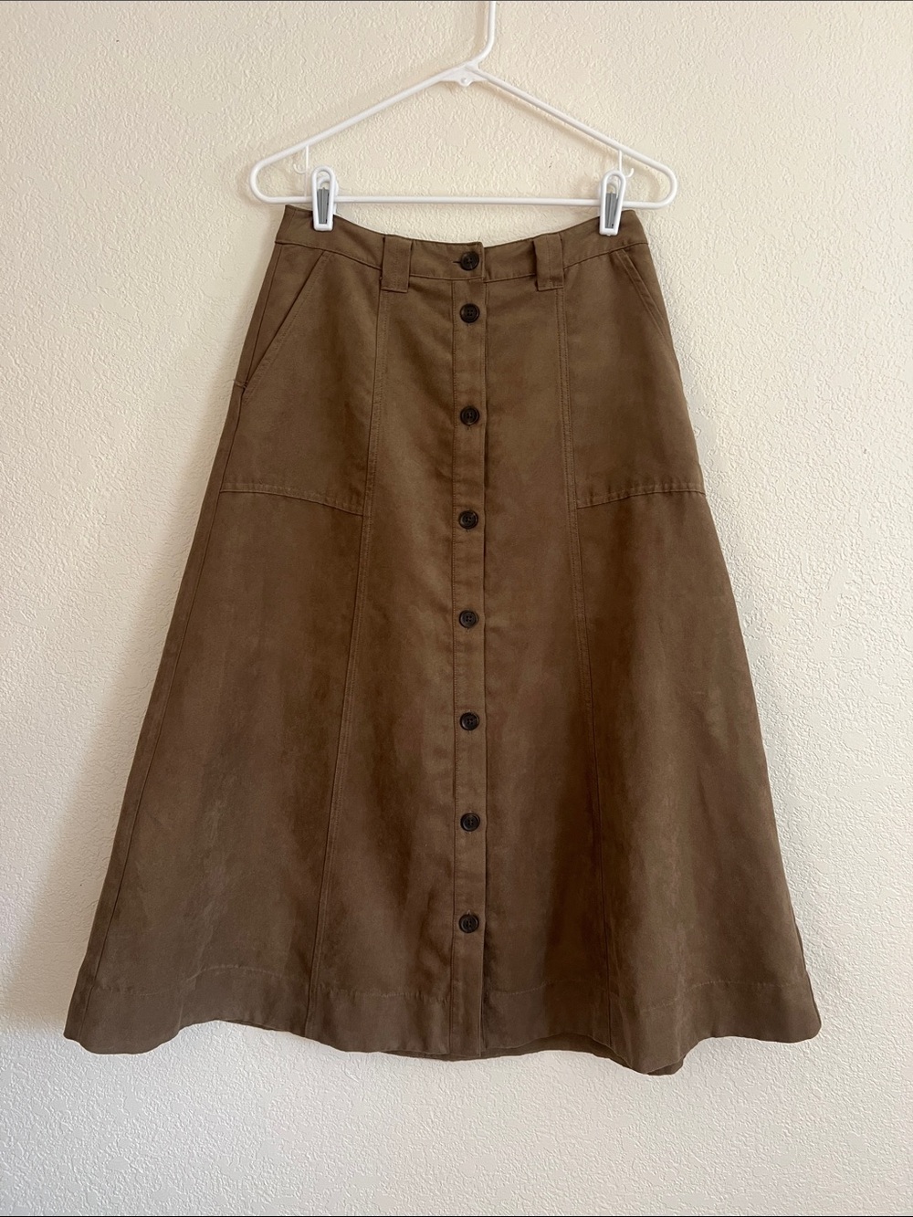 Universal Thread Faux Suede Midi A-Line Skirt
